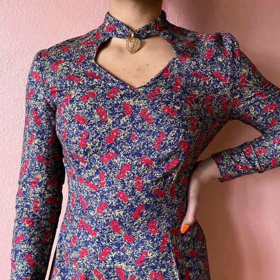 Rayon Sweetheart Neckline Choker Dress // Size M