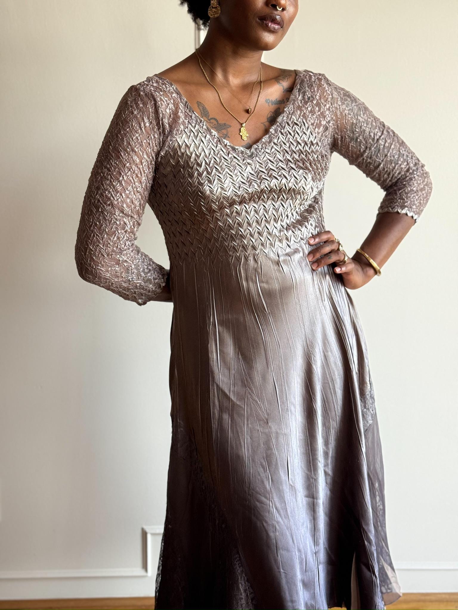 90s holiday dress 90s Lacy Leopard Print Dress (S) main image 0