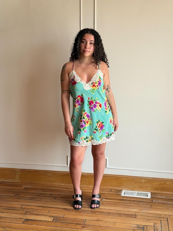 Y2K Victoria's Secret Slip Dress  Polka Dot Floral Lace Trim - Etsy