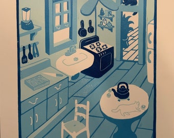 Blue kitchen