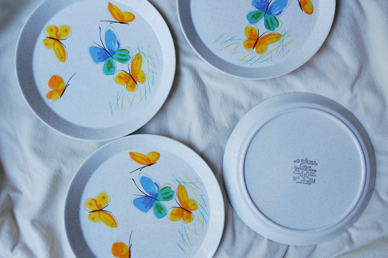 Mikasa Butterfly Dinner Plates Flights of Fancy Etsy