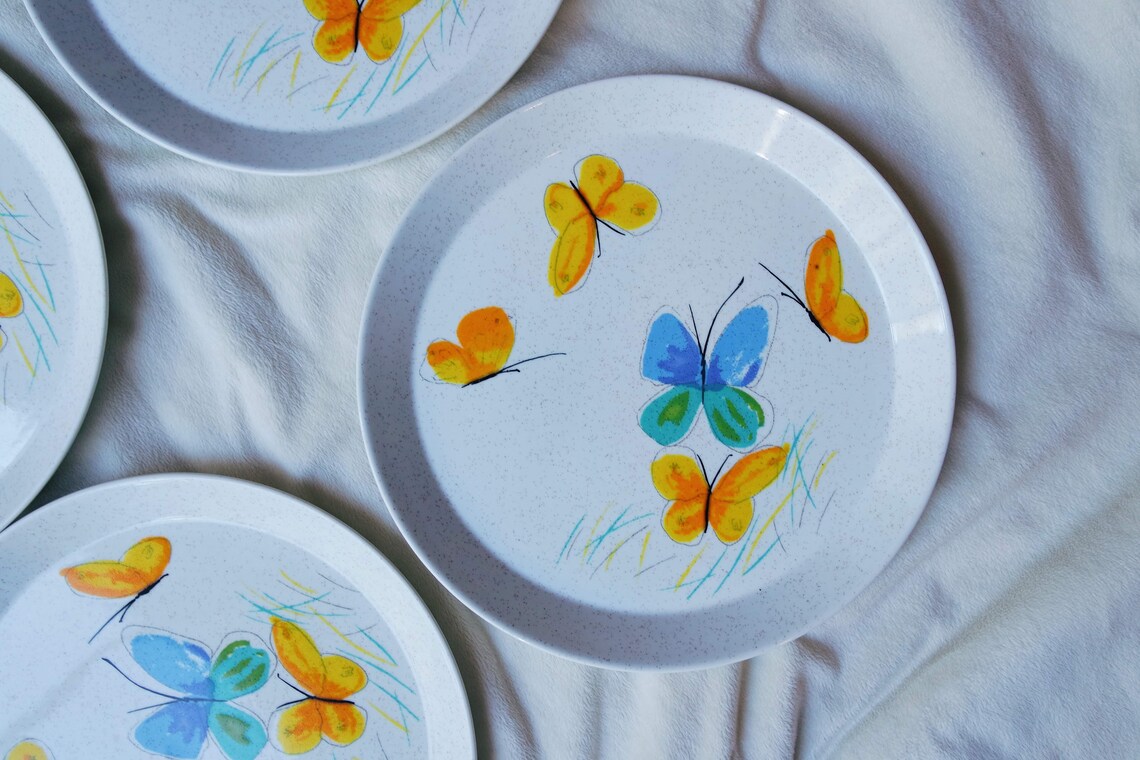 Mikasa Butterfly Dinner Plates Flights of Fancy Etsy