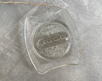 Vintage Clear Glass Holiday Inn Ashtray | Vintage Ashtray | Mid Century Modern | MCM
