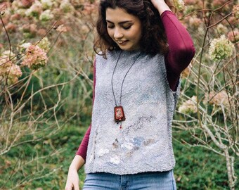 Hand-made felted vest