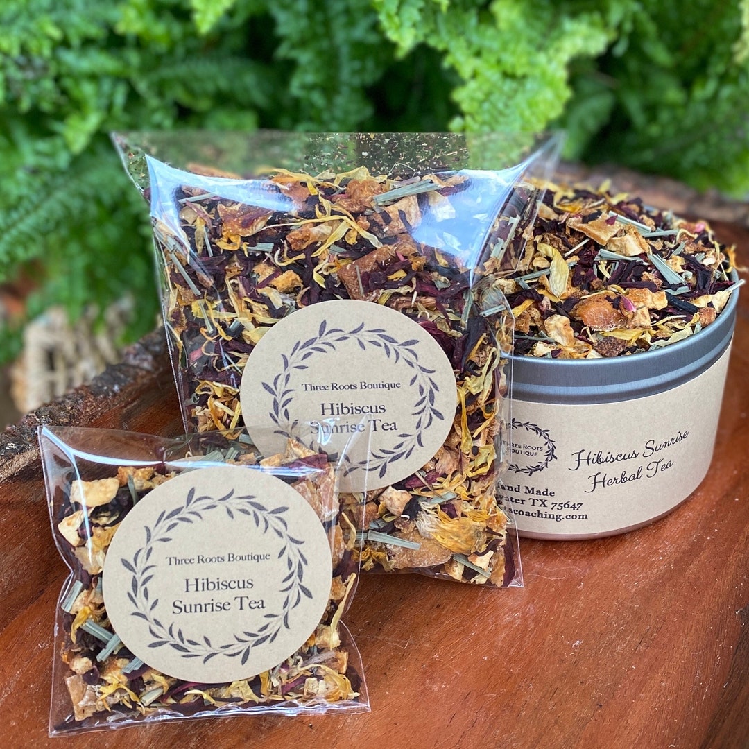 Hibiscus Sunrise Herbal Tea, Tisane - Etsy
