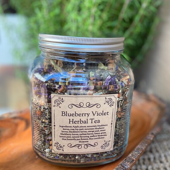 Blueberry Violet Herbal Tea Etsy
