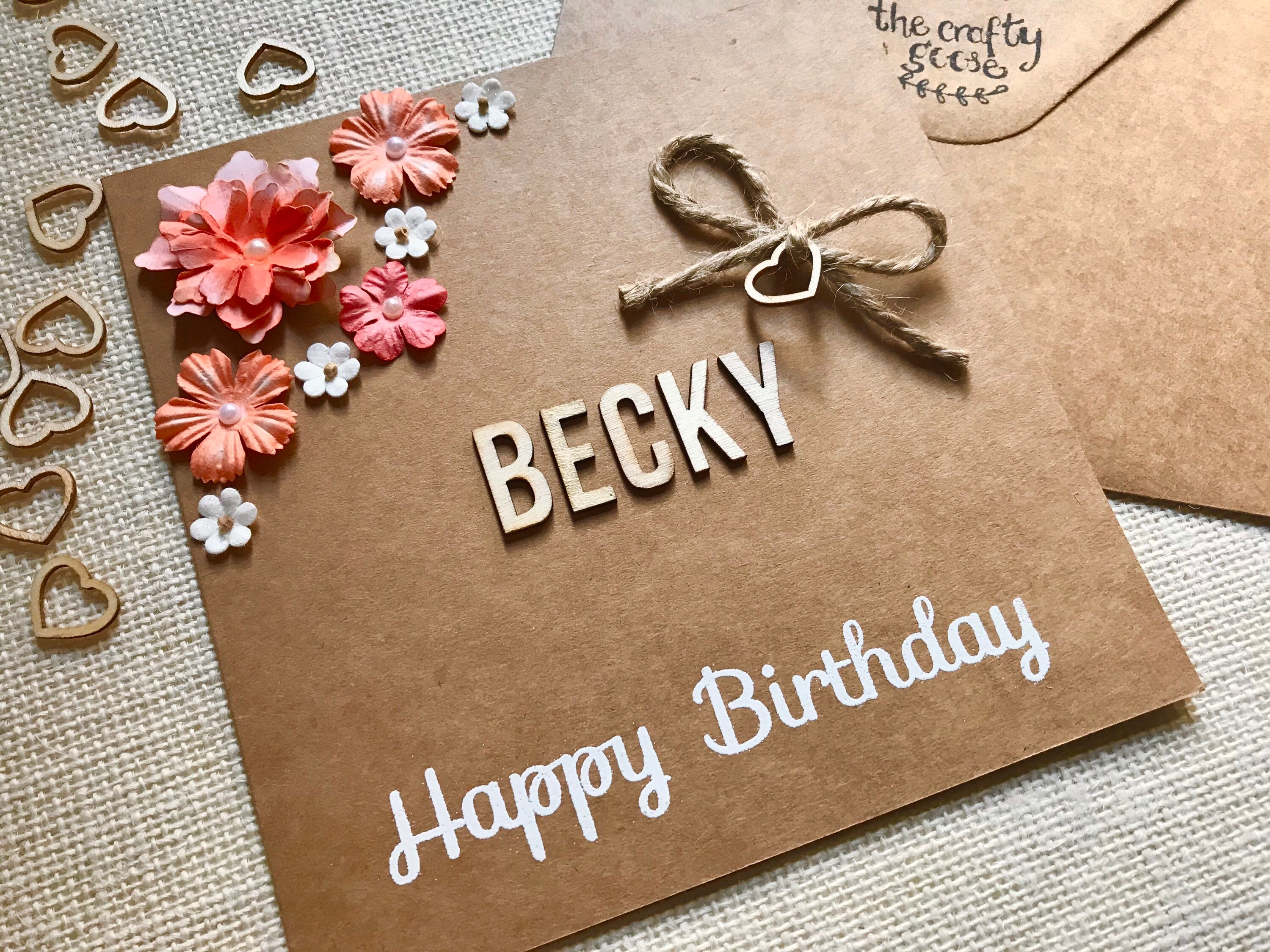 Personalised Handmade Birthday Card. Birthday Card for Her Etsy UK