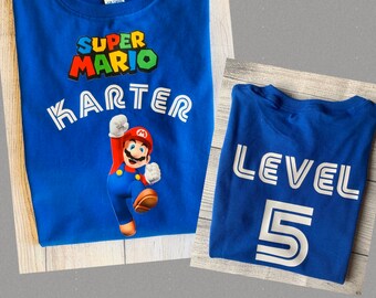 Super Mario Brothers Custom T-shirt Personalize tshirt Birthday gift Tee Bros