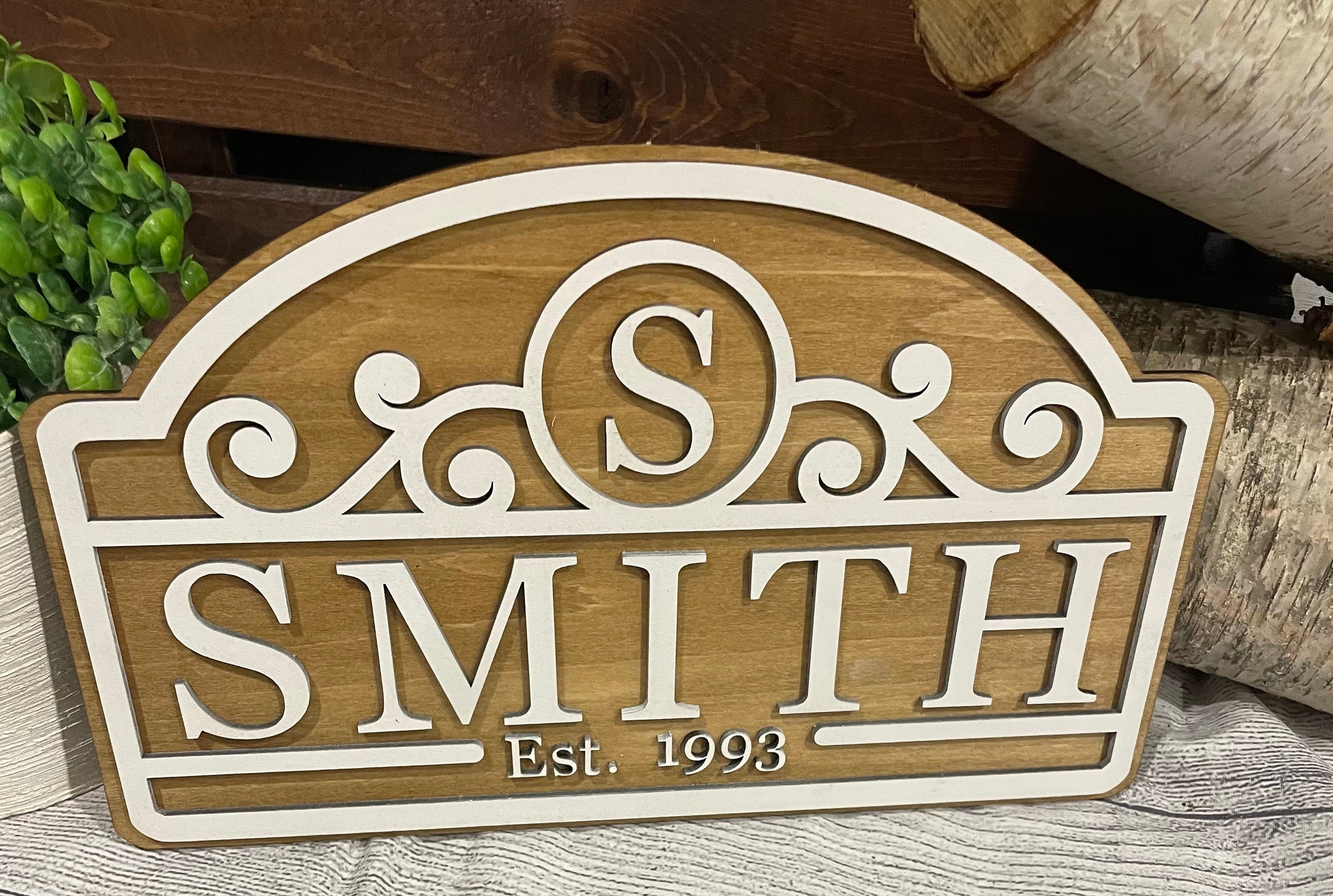 Personalized Name Sign, Laser Cut, Handmade, Realtor, Wedding ...
