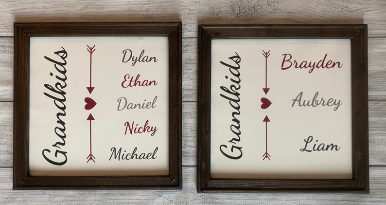 Grandmother gift, family, Mothers Day canvas , Grandmother, gift, reverse canvas, sign, custom, valentines image 7