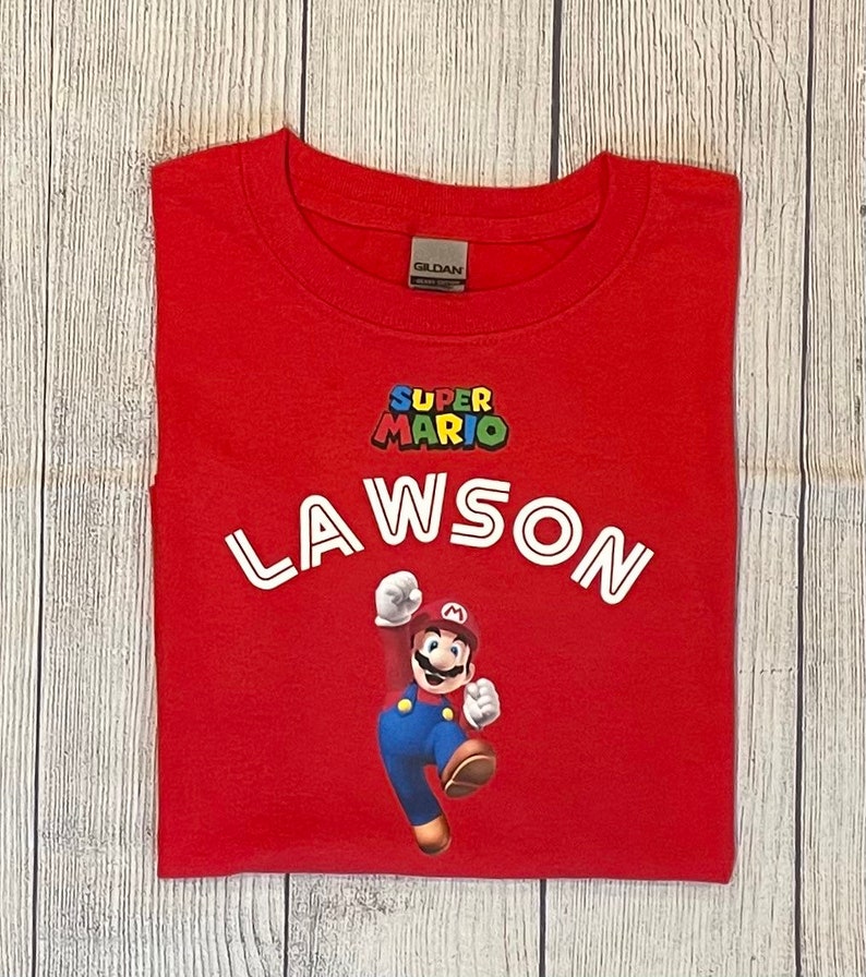 Mario Birthday Shirt Super Mario Birthday Shirt Etsy