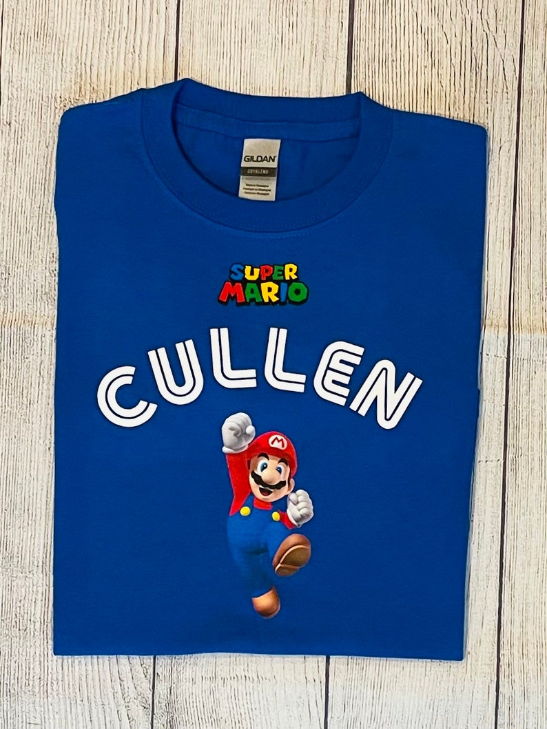 Mario Birthday Shirt Super Mario Birthday Shirt Etsy