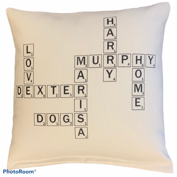 Scrabble Pillow Etsy