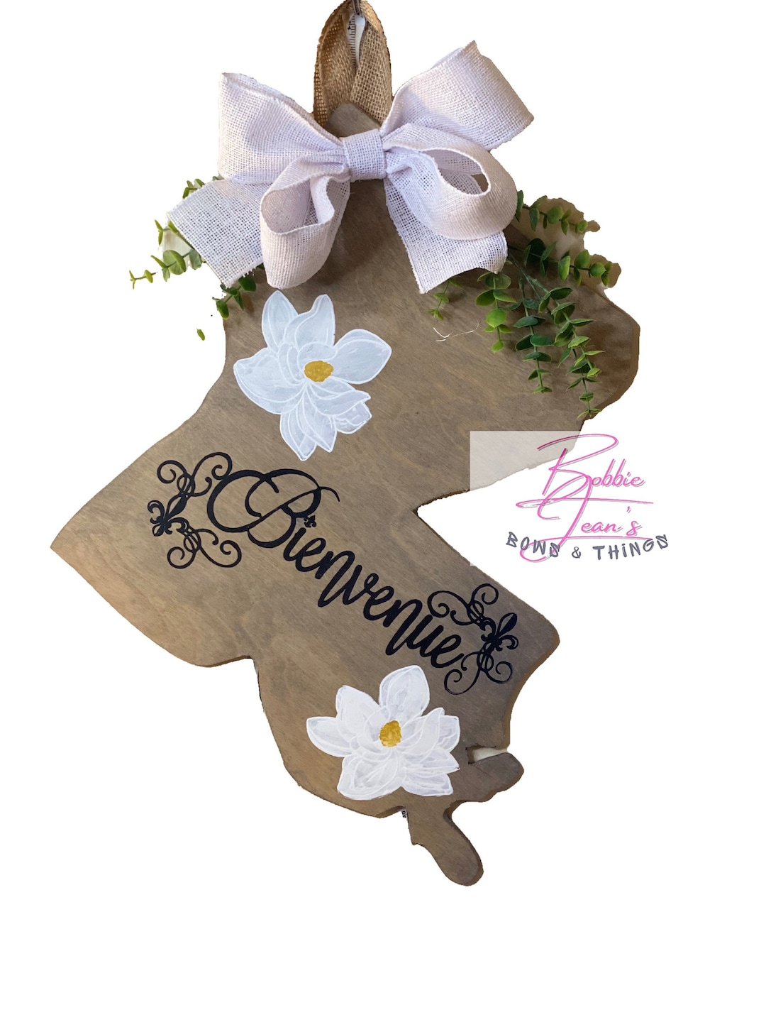 Louisiana bienvenue Door Hanger Etsy