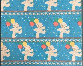 16 Sheets 1980s WRAPPING PAPER Novelty Designs kids children toys play