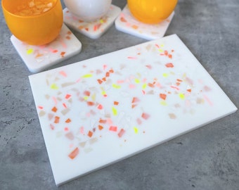 On The Bright Side Terrazzo Resin Tray