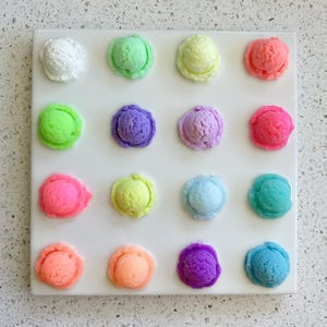 Ice Cream Painting, 12 Inch Pop Art Wall Hanging, 90s nostalgia