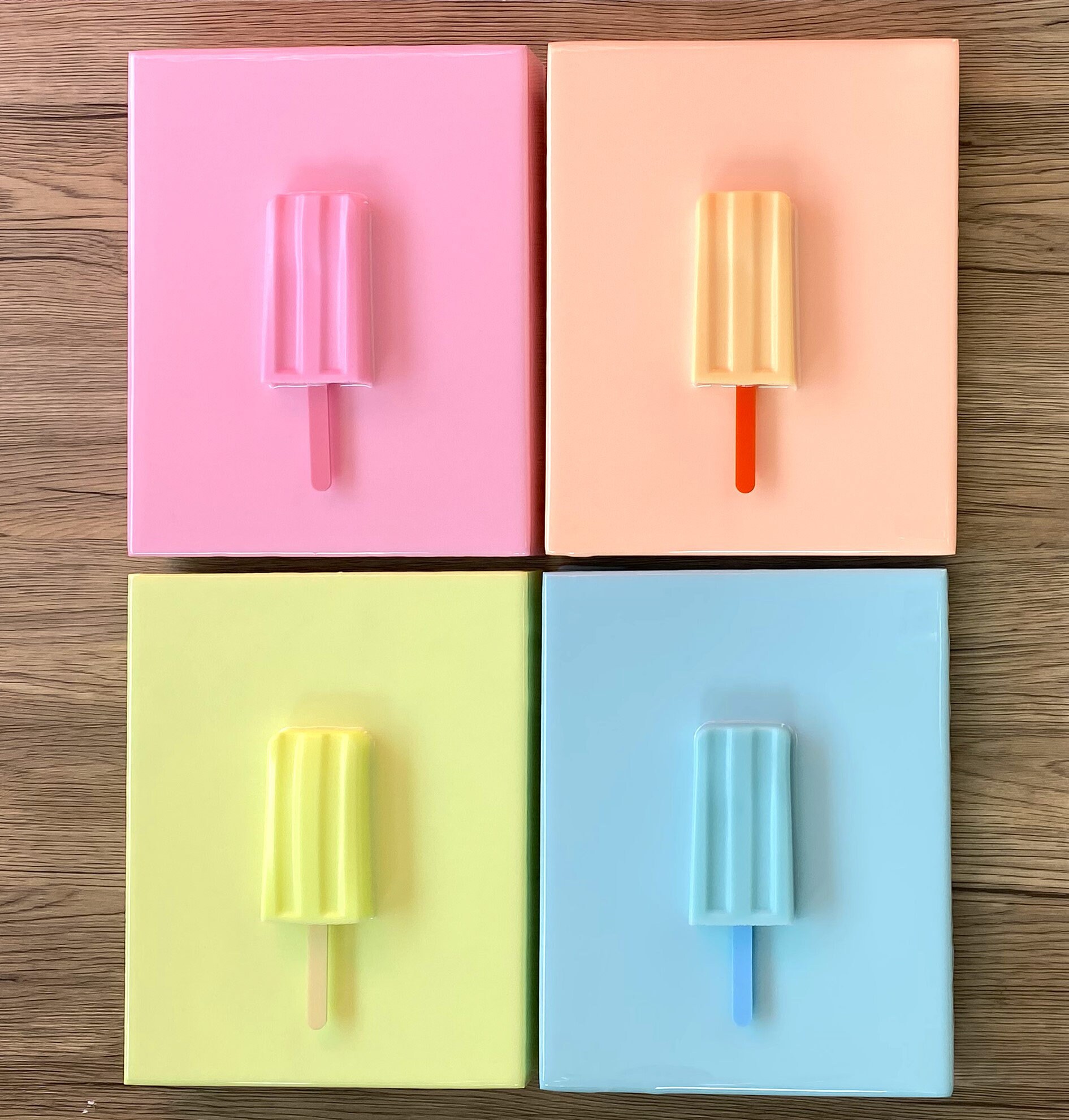 Rainbow Popsicle Painting, Pop Art Popsicle Wall Hanging