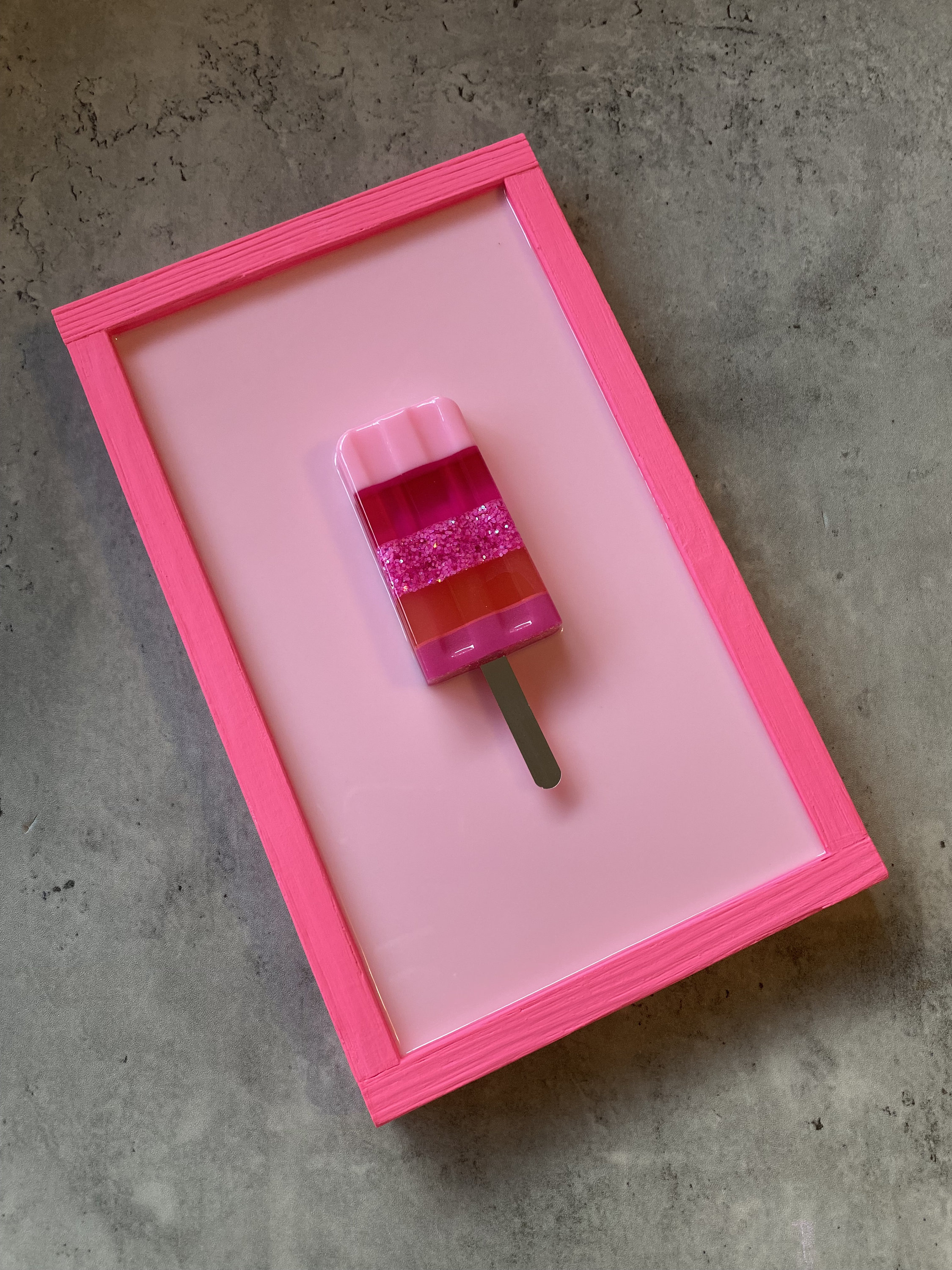 Rainbow Popsicle Painting, Pop Art Popsicle Wall Hanging