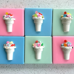 Mini Ice Cream Painting, Pop Art Ice Cream; Ice Cream Sculpture; One of a kind