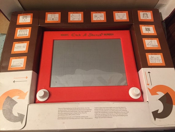 Boxed Vintage Etch A Sketch Toy Story Etch Orginal With Action Pack