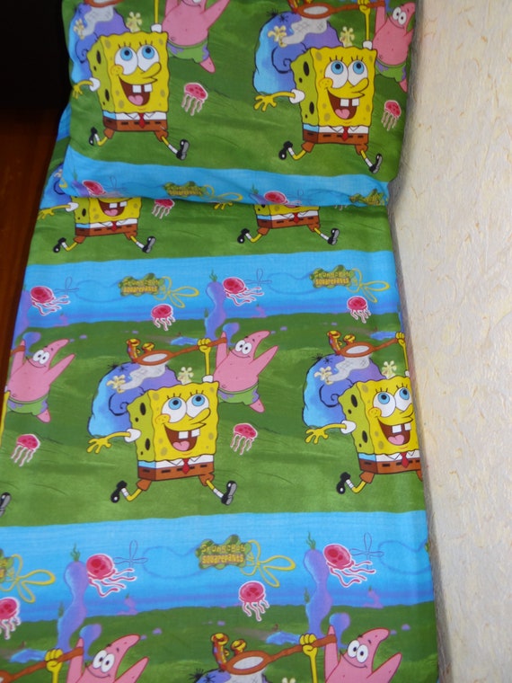 Spongebob Flat Sheet Squarepants Cartoon Bed Set Flat Crib Etsy