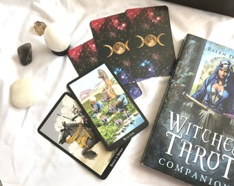 Witches Tarot Card Deck, Psychic Cards for Divination and Magic, Tarot Deck with Guidebook