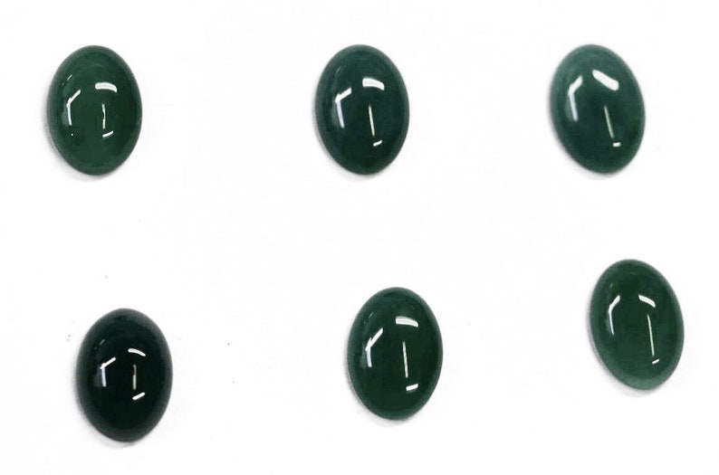 4pcs 10x14m 14x10mm Green Onyx Calibrated Oval Cabochon Cab Gems Gemstones US SELLER