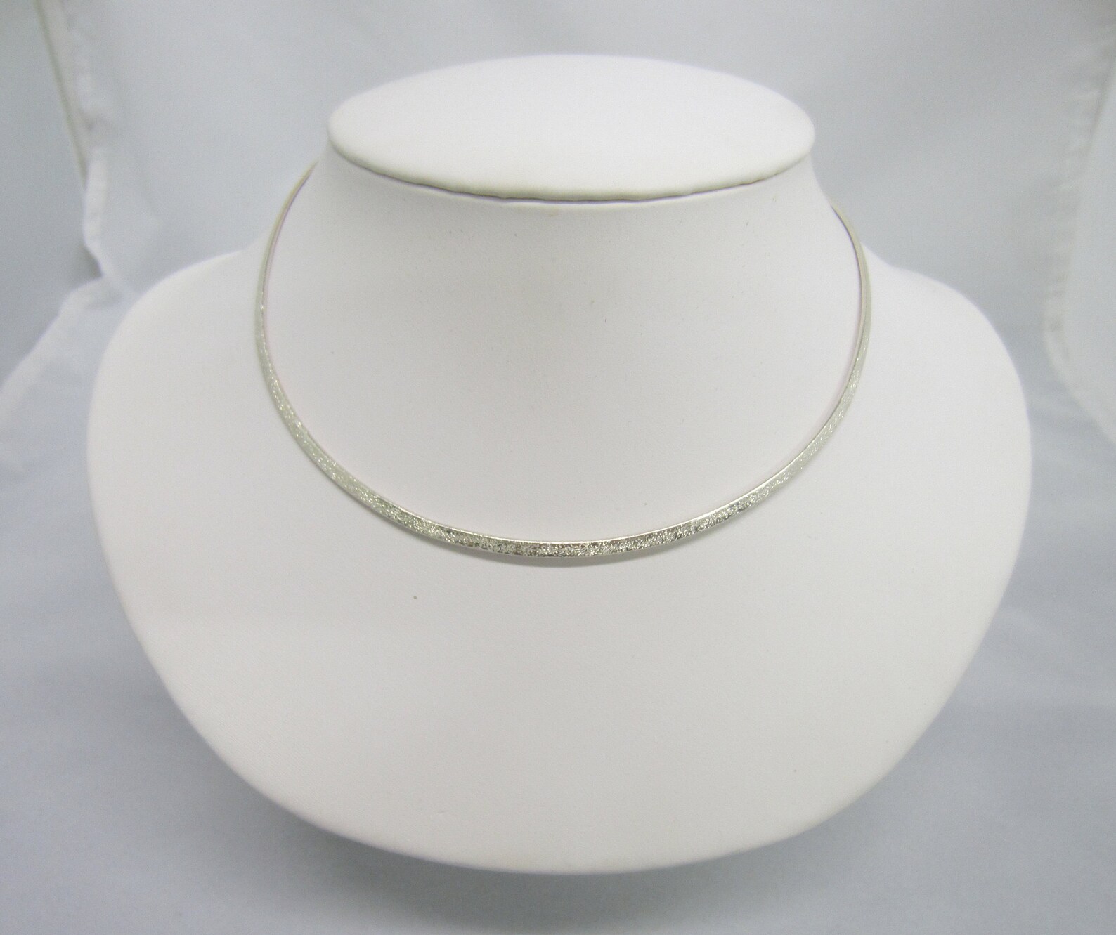 Solid 925 Sterling Silver Choker Collar Wire Necklace 3mm Etsy UK