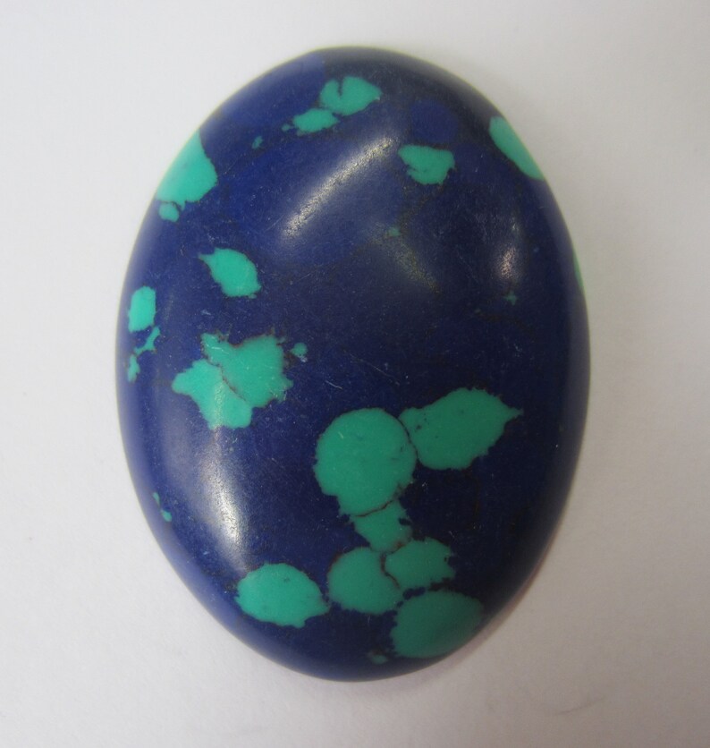 2pcs 30x40mm 40x30mm Azurite Malachite Oval Synthetic Cabochon Gemstones Resin