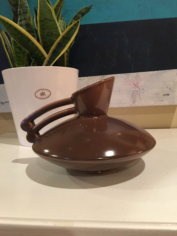 Vintage Mid Century Red Wing Usa Pottery Vase Or Pitcher Etsy
