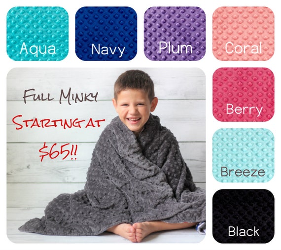 Weighted Blanket Bear Hugs Double Dots MiNKY Adult Weighted Etsy