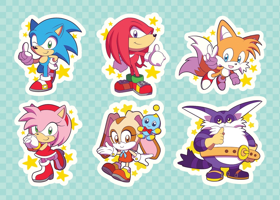 Sonic Sticker Sheets Etsy