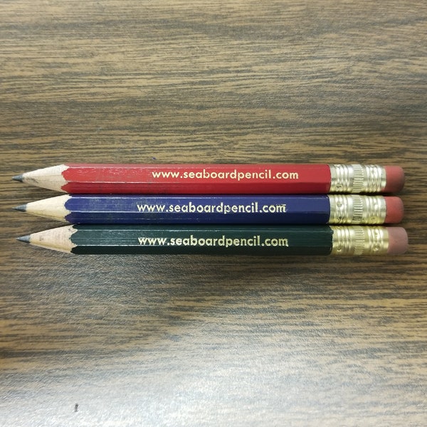 Custom Imprinted Hex Golf Pencils with Erasers