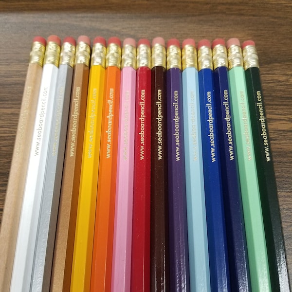 Custom Imprinted Hex School Pencils (1 or No Lines of Text)