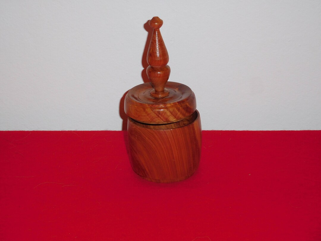 Lidded Cedar Knickknack Ring Bowl Etsy