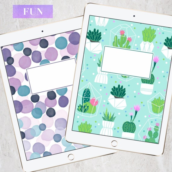 picture Plantillas Para Portadas De Cuadernos 2 divertidas portadas de cuadernos goodnotes ipad etsy
