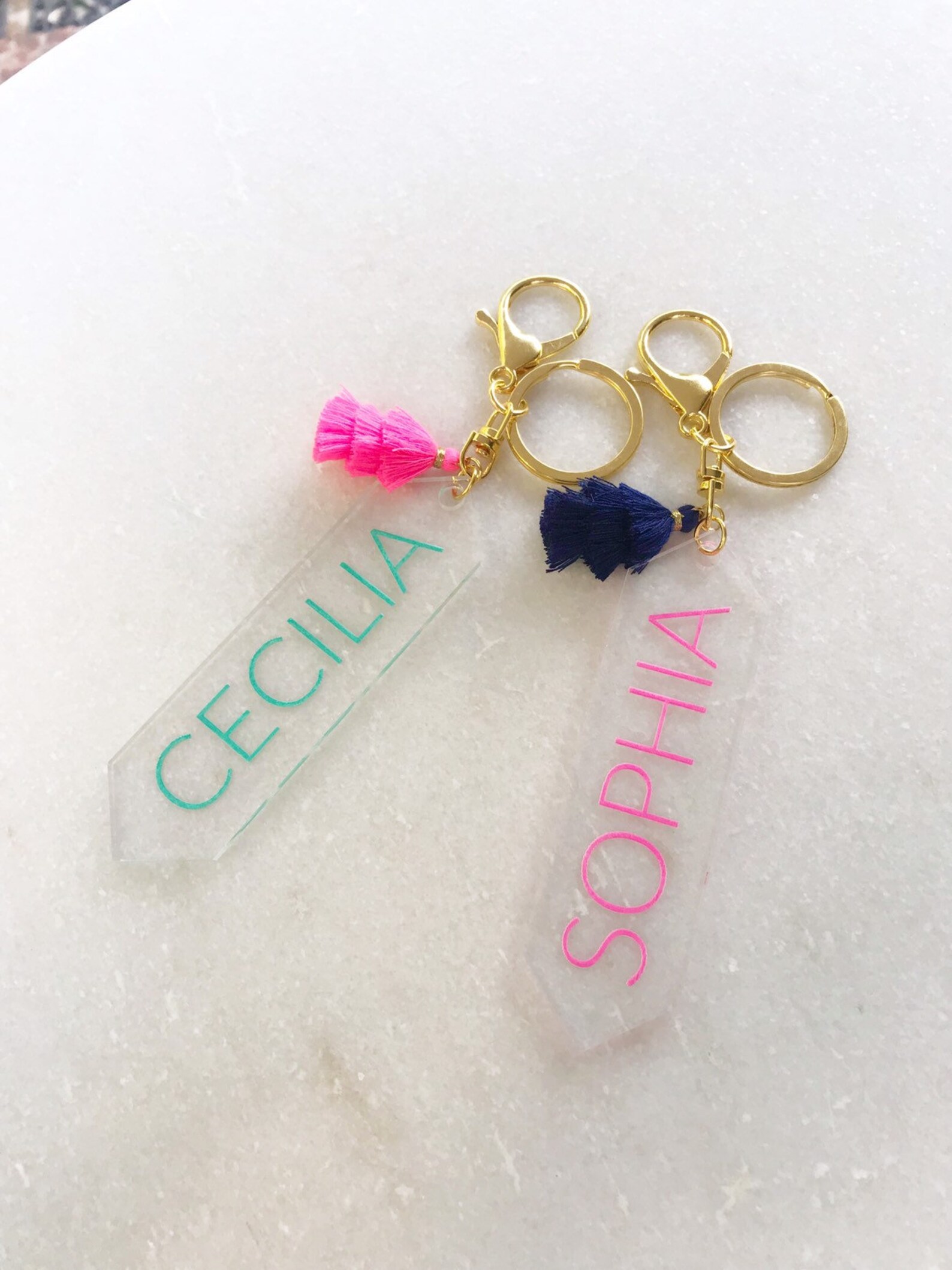 Name Acrylic Keychain Laser Cut Acrylic Keychain Etsy