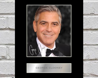 George Clooney Signed Mounted Photo Display #1