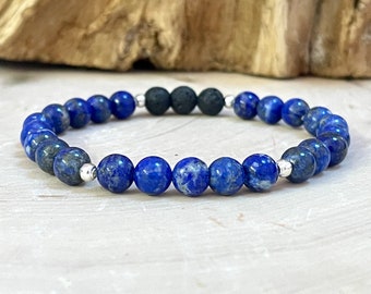 Lapis Lazuli Crystal Beaded Aromatherapy Bracelet