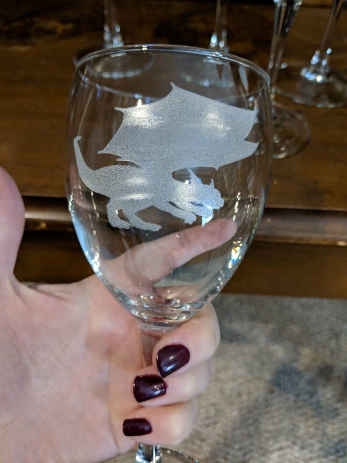 Dragon Wine Glass Etsy