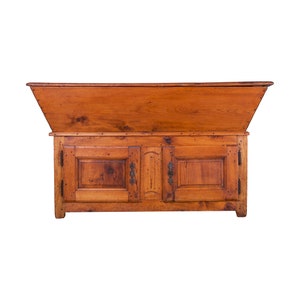 Antique Country French Provincial Pine Baking Dough Bin Cabinet