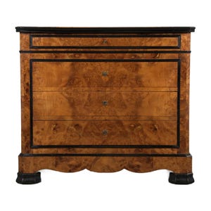 19th Century French Louis Philippe Birds Eye Maple Chest Of Drawers