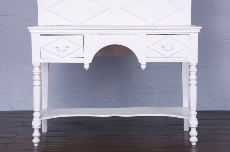 Antique Country French Provincial White Vanity image 4
