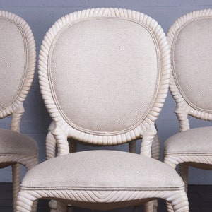 Napoleon III Style Faux Rope Painted Dining Chairs Set of 6 image 2