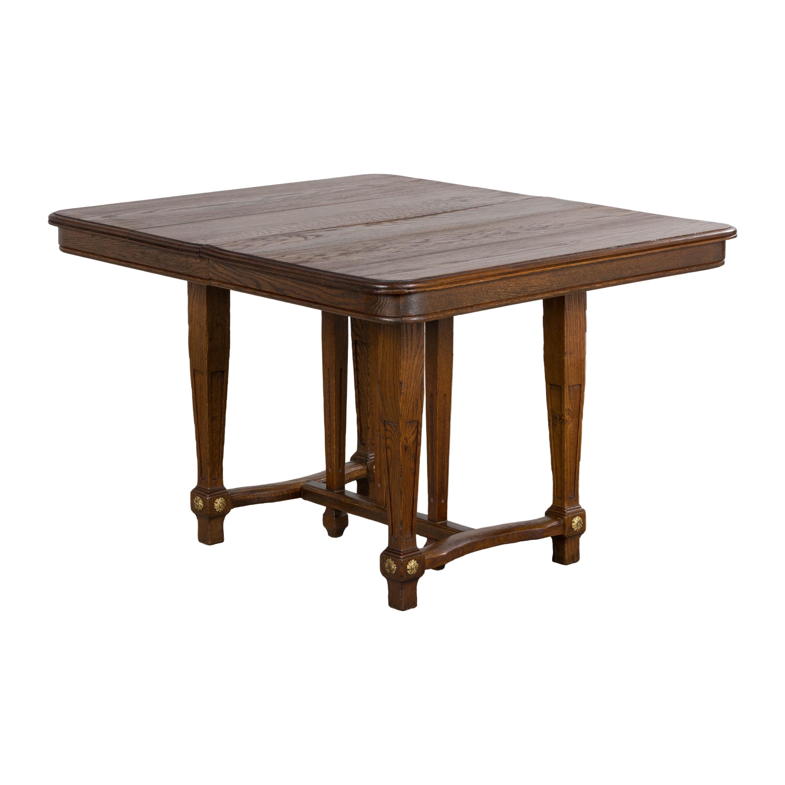 1930s French Parisian Art Deco Oak Extendable Dining Table - Etsy