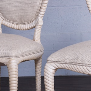 Napoleon III Style Faux Rope Painted Dining Chairs Set of 6 image 8