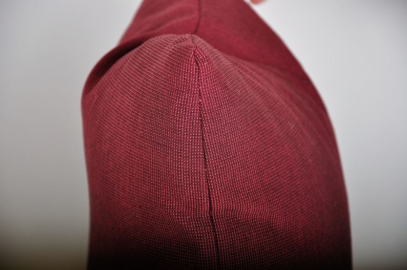 18 Raspberry Red Wool and Poly Blend Knoll Pillow