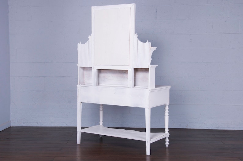 Antique Country French Provincial White Vanity image 10