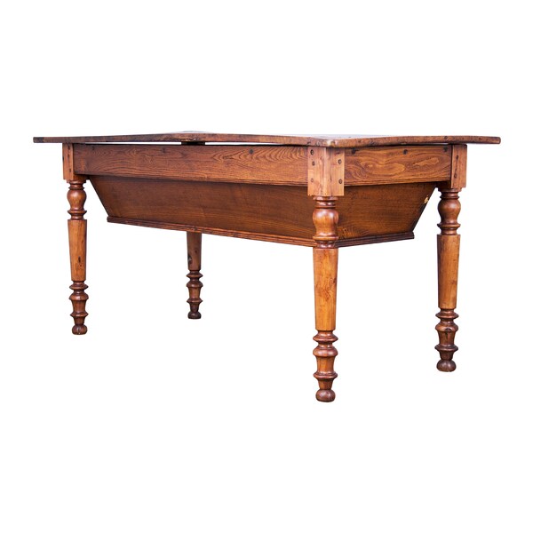 19th Century Century Country French Provincial Farmhouse Walnut Dough Baking Kitchen Table